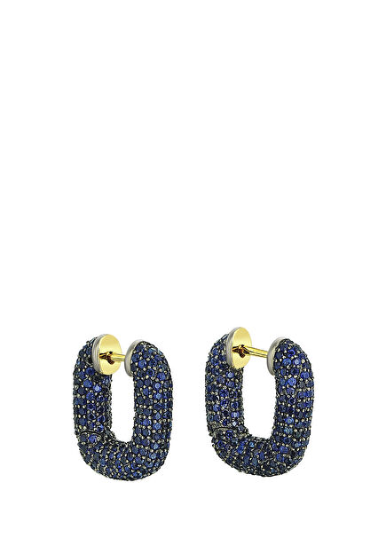 Pave Diamonds Women's Gold Earrings